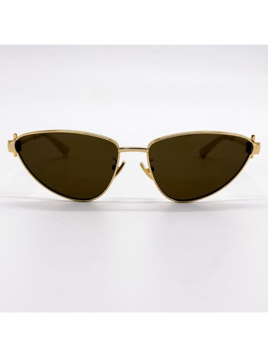 NEW BOTTEGA VENETA SUNGLASSES BV1186S 002 GOLD/BROWN WOMEN EYEWEAR main image 5